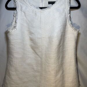 Banana Republic Cream Textured Sleeveless Blouse
